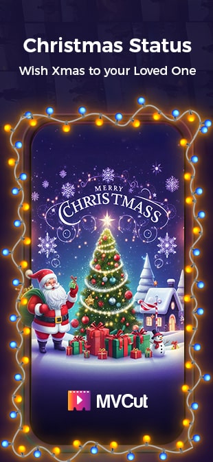 christmas video status frame maker